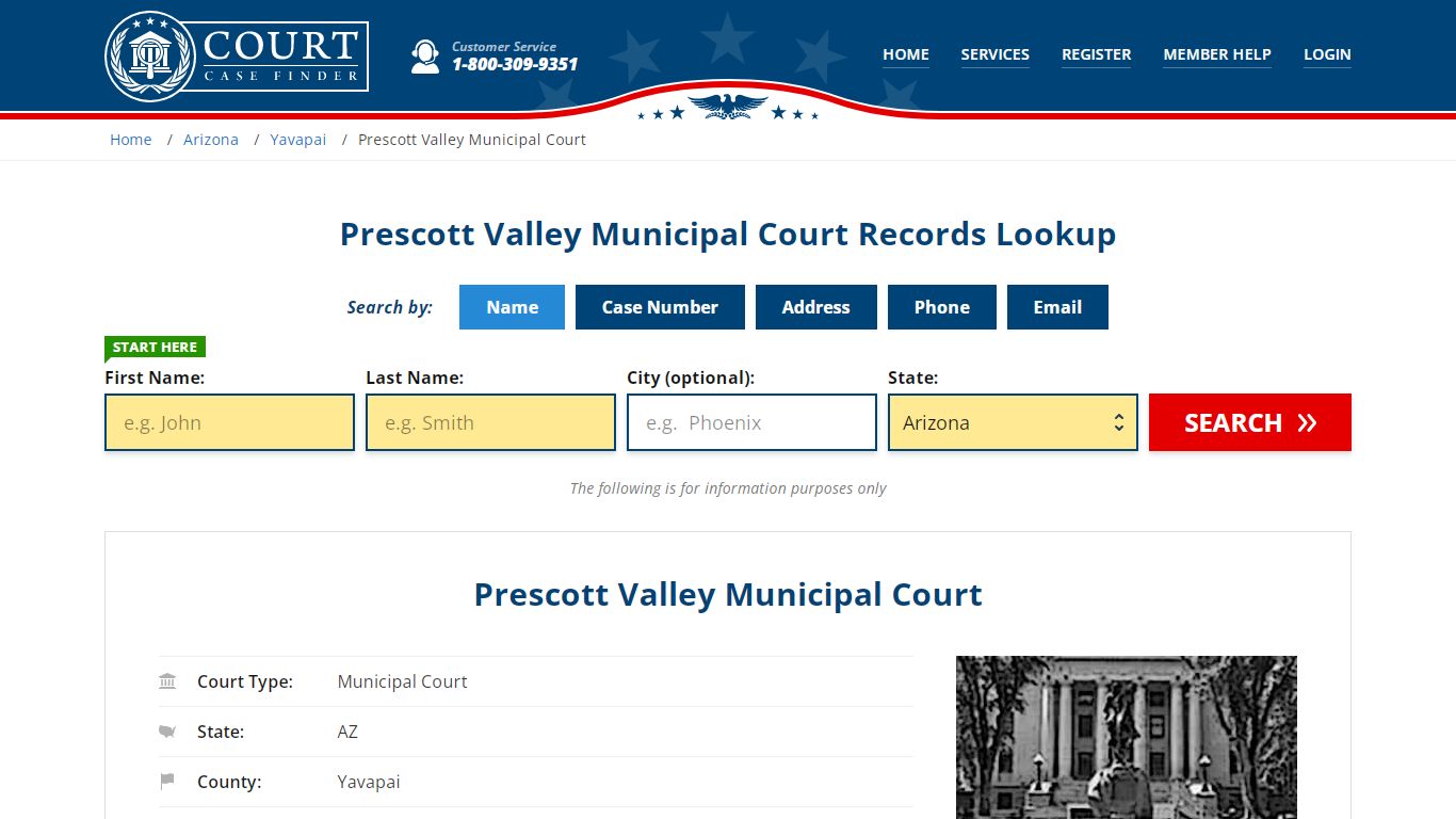 Prescott Valley Municipal Court Records Lookup - CourtCaseFinder.com